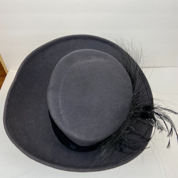Vintage Wool Michael Howard Gray Hat Feather main image 4